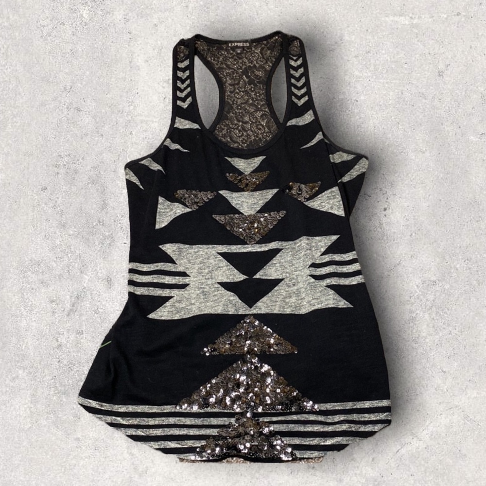 Express sequined tank top